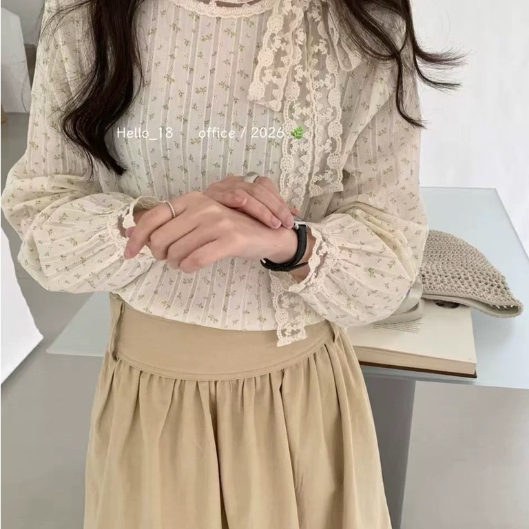 [83 Closet] Áo đũi xô hoa nhí Hello 18