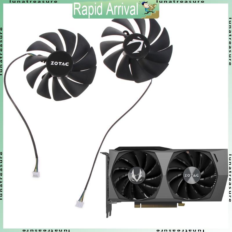 Lun 1 2PC 12V 4Pin Card Đồ Họa Làm Mát Quạt VGA Cho ZOTAC RTX 3060 Ti Twin Edge OC