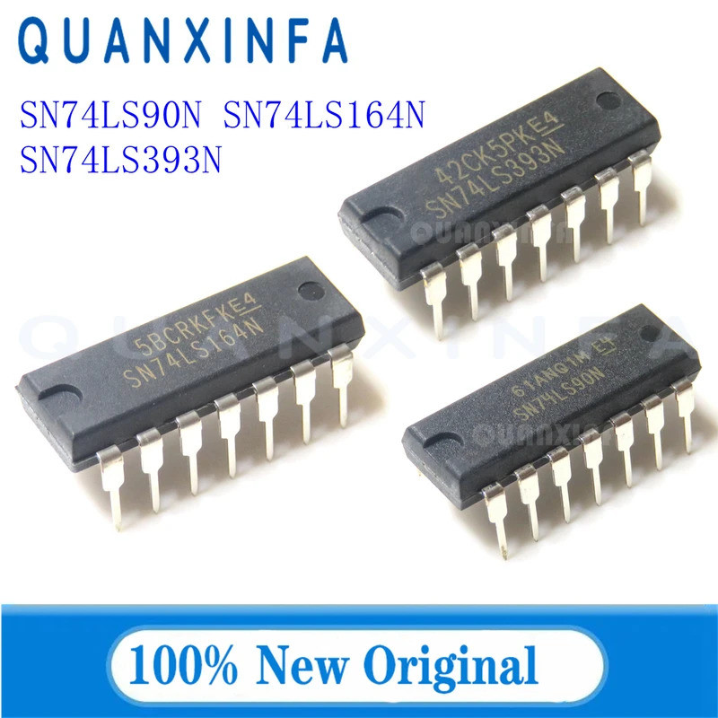 10 CHIẾC SN74LS90N SN74LS164N SN74LS393N DIP14 74LS90 74LS164 74LS393 chip đếm mới nguyên bản còn hà