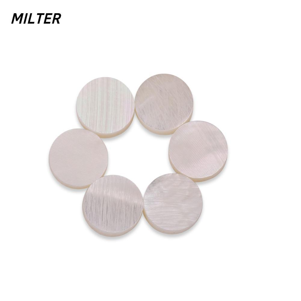 MILTER 24 CÁI Guitar Inlay Dots, Kích thước 6mm Mother of Shell Fretboard Inlay Dots, Thời trang màu
