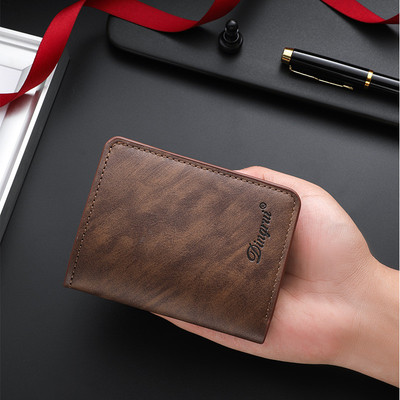 Ví nam Slim Bifold Da PU Hàng ngày Thẻ tín dụng ID Lưu trữ Ví kích thước bỏ túi di động