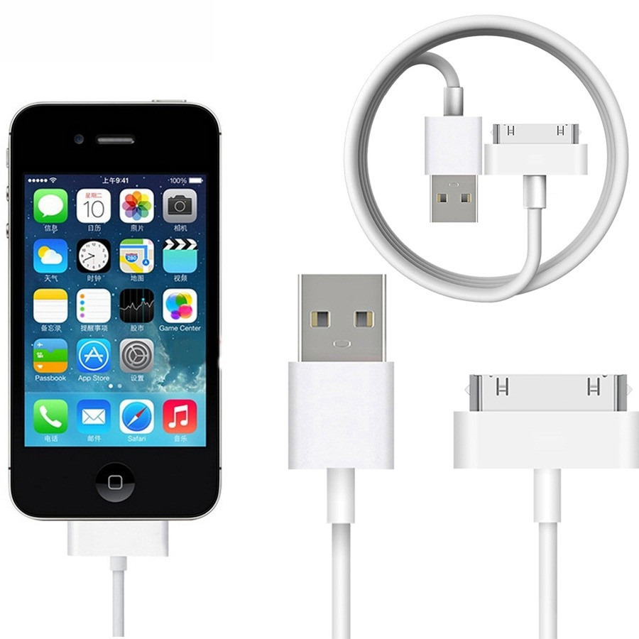 Dây cáp sạc/truyền dữ liệu  30 pin thích hợp cho iphone 4s 4 3gs ipad 1 2 3 ipod