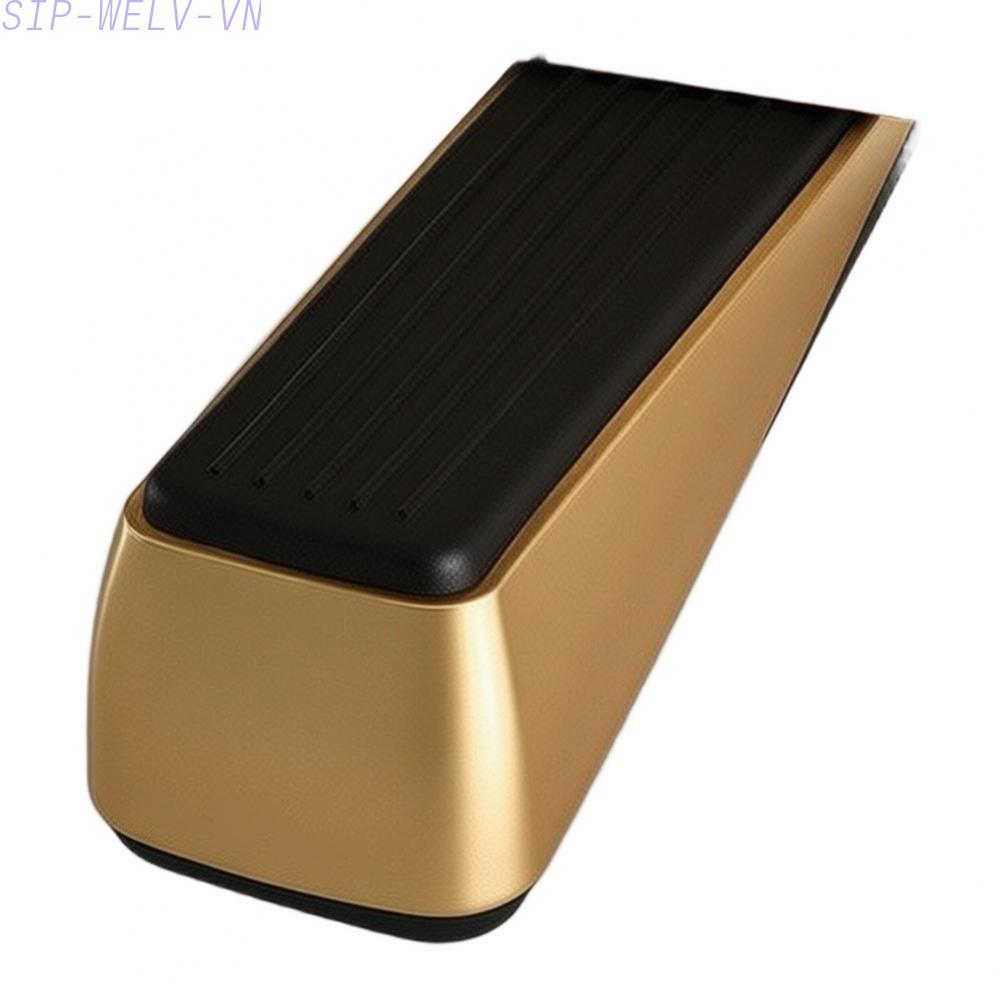 {WELV}Satin Nickel Door Wedge for Sliding Doors - Non-Skid Rubber Base Floor Protector