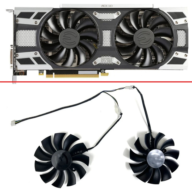 【 2 Chiếc DIY 87MM 4PIN PLA09215B12H GTX1080 TI GTX1070 1060 QUẠT GPU Cho EVGA GTX 1080 1070 1060 GT