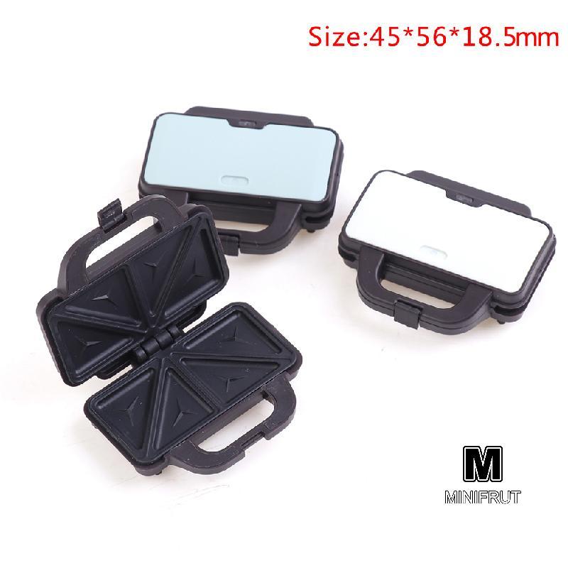 MINIFRUT] 1: 12 Nhà Búp Bê Mini Pancake Maker Waffle Sandwich Maker Nhà Bếp Điện Mẫu MỚI