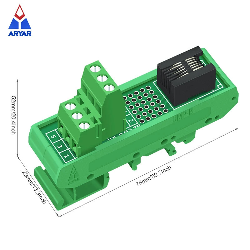 RJ12 Nữ Sang Khối Thiết Bị Đầu Cuối RJ45 Horizantal Đột Phá Ban RJ12 Bộ Chia RJ12 Bộ Chuyển Đổi Din 