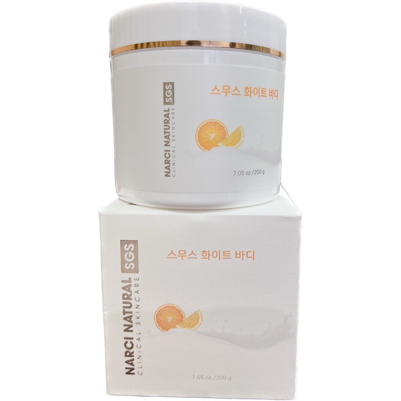 (VAT) Kem body Narci Natural smooth white body giúp dưỡng trắng da,200g - hạn 2028 Hàn Quốc Re:Lab C