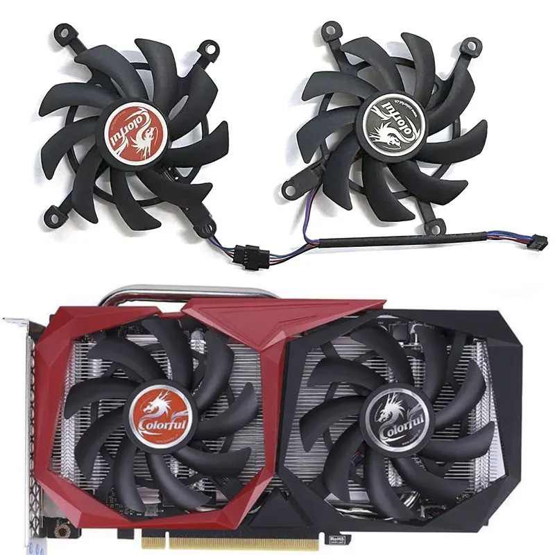Quạt GPU RTX 2060 Mới 85MM 4PIN thích hợp cho GTX 1650 1660 1660 1660 1660Ti RTX 2060 2060 SUPER Tom