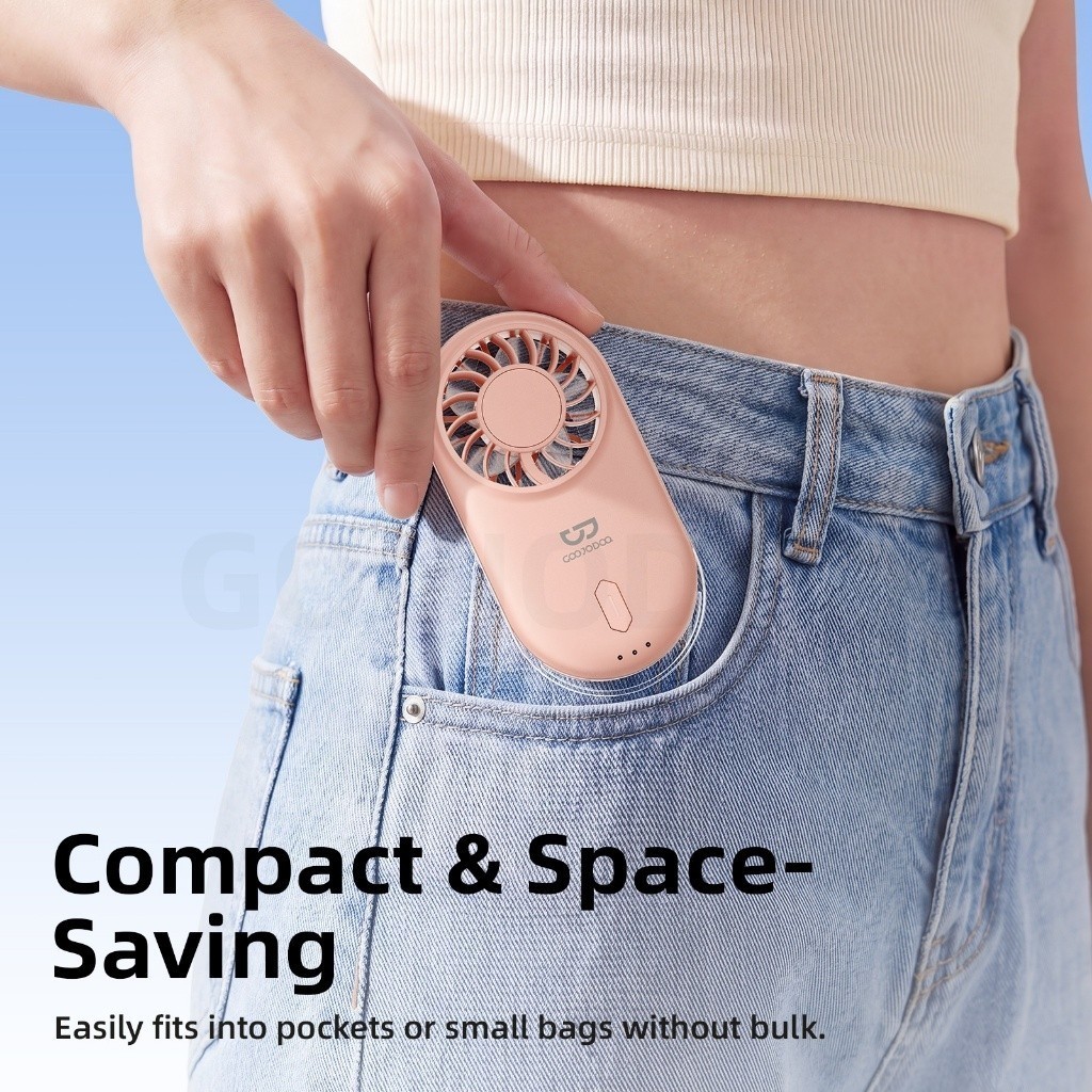 GOOJODOQ Quạt cầm tay Mini cầm tay Quạt làm mát bỏ túi siêu mỏng có thể sạc lại cho trẻ em đi học | BigBuy360 - bigbuy360.vn