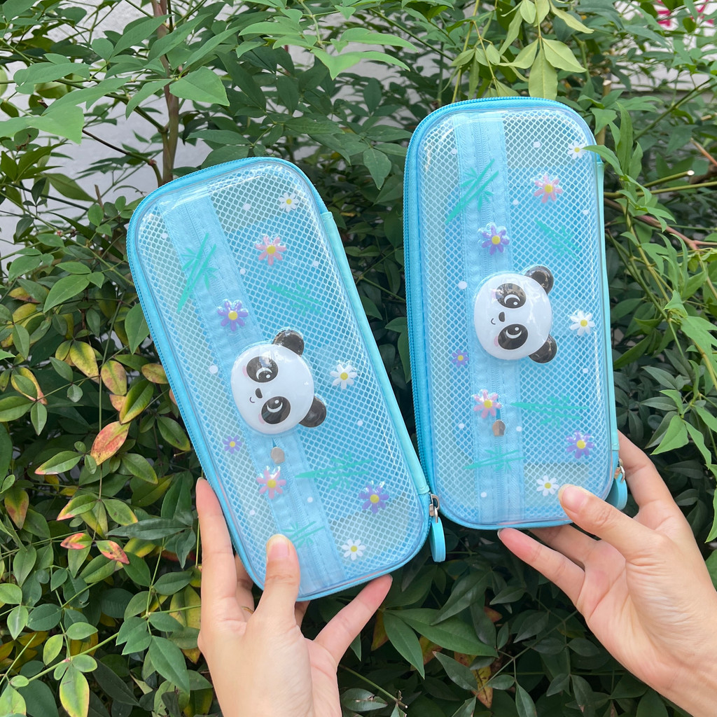 Kawaii Hộp Đựng Bút Chì Thẩm Mỹ Dễ Thương Hộp Đựng Bút Chì Cho Bé Trai Bé Gái Trong Suốt Lớn Túi Đựn