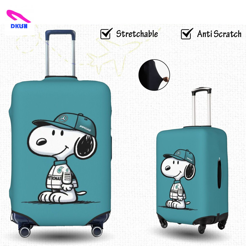 Snoopy Dày Du Lịch Hành Lý Hoạt Hình Vui Nhộn Vali Bảo Vệ Phù Hợp Với Vỏ Hành Lý 18-32 Inch DZ30