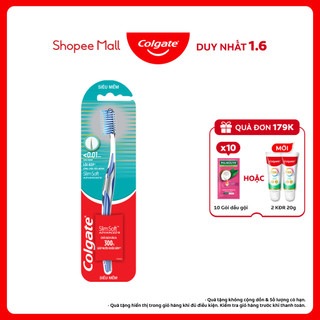 Bàn chải Colgate SlimSoft Advanced ngăn chảy máu nướu siêu mềm mảnh