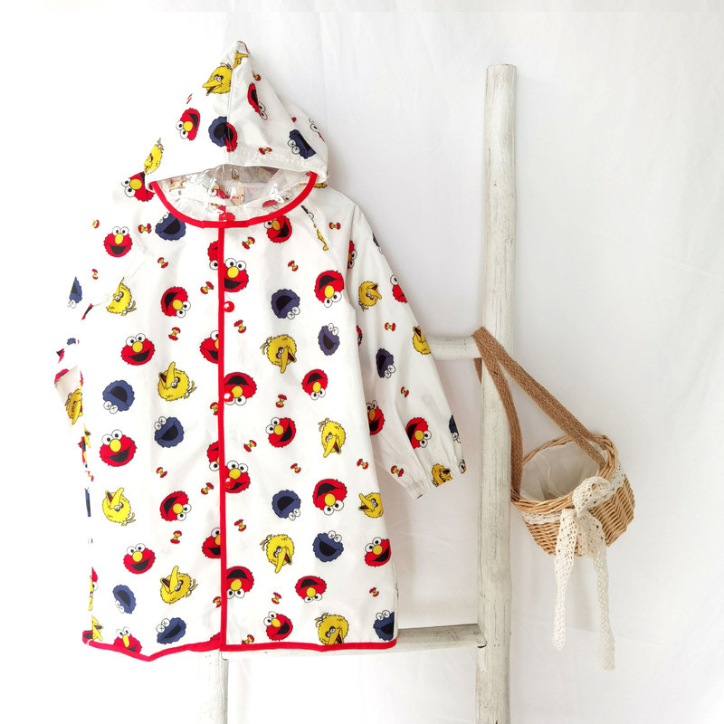 Giá gốc 38 Yuan Cung cấp trực tiếp Sesame Street Big Vành Schoolbag Vị trí nhẹ Poncho thoáng khí Áo 