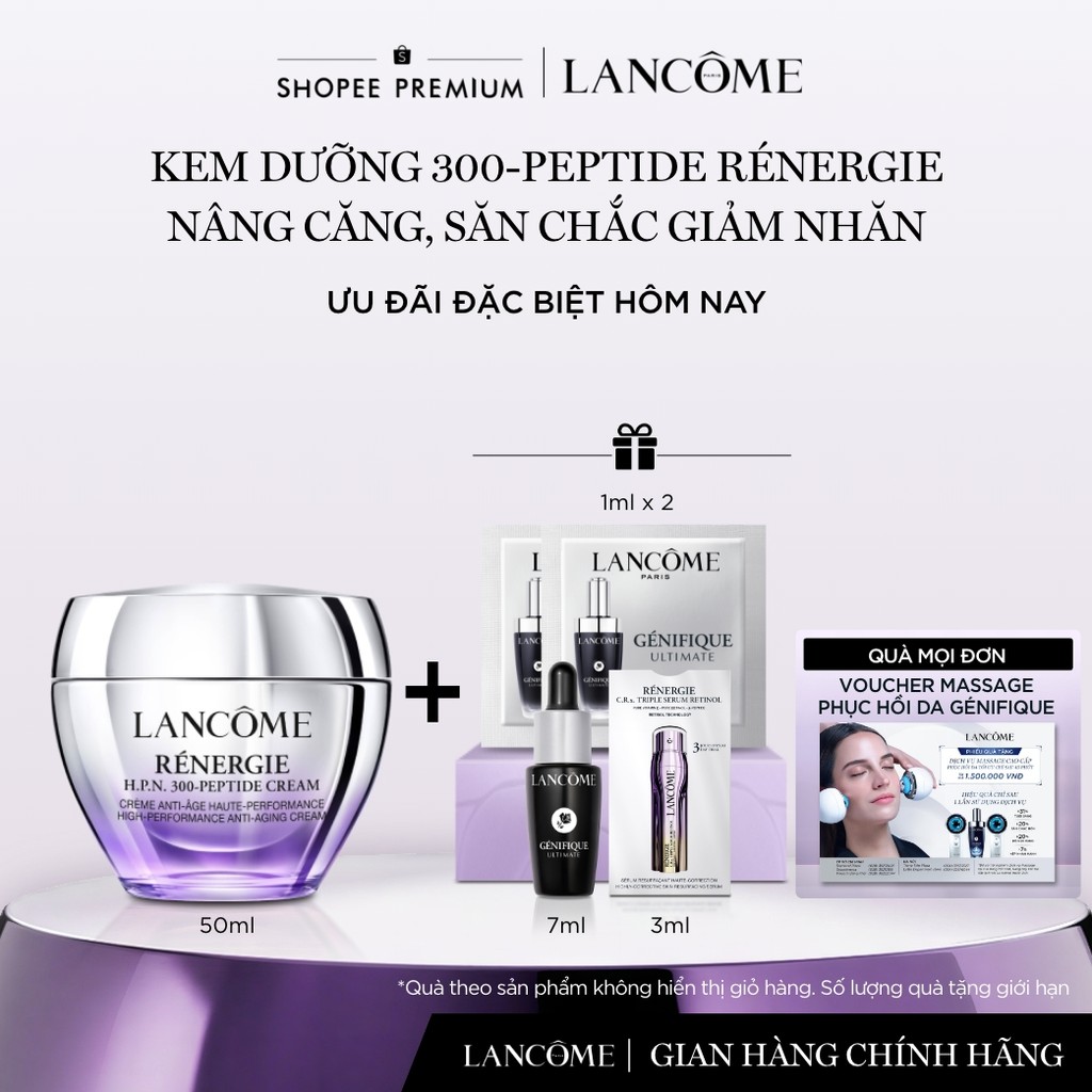 [KOL] Kem Dưỡng Lancome 300-Peptide Rénergie Chống Lão Hoá & Nâng Căng, Săn Chắc 50ml