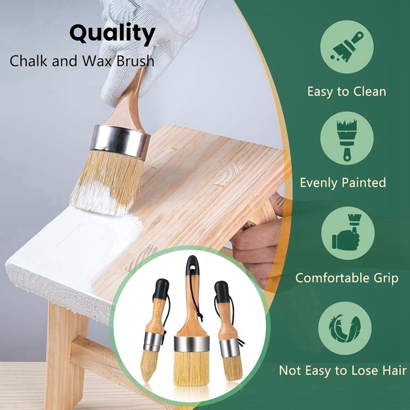 3 Gói Cọ Sơn Phấn, Cọ Sơn Sáp, Cọ Sơn Phấn Cho Gỗ, Cọ Sơn Tròn Để Tranh Trang Trí Nhà