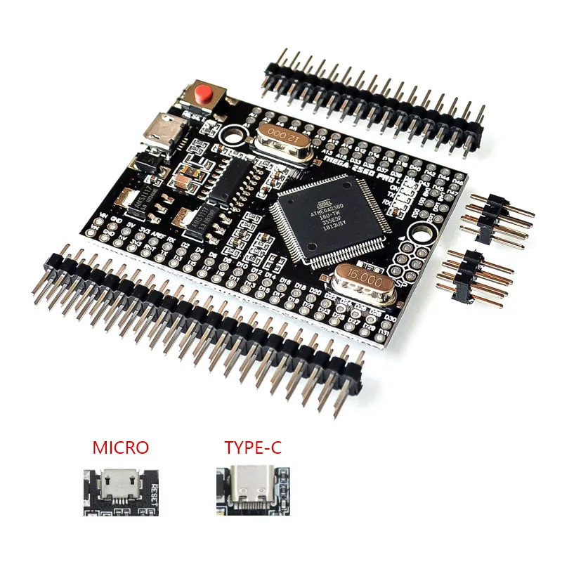 Mega2560 Mega 2560 PRO MINI 5V (Nhúng) CH340G ATmega2560-16AU MICRO TYPE-C Có Đầu Pin Nam Tương Thíc