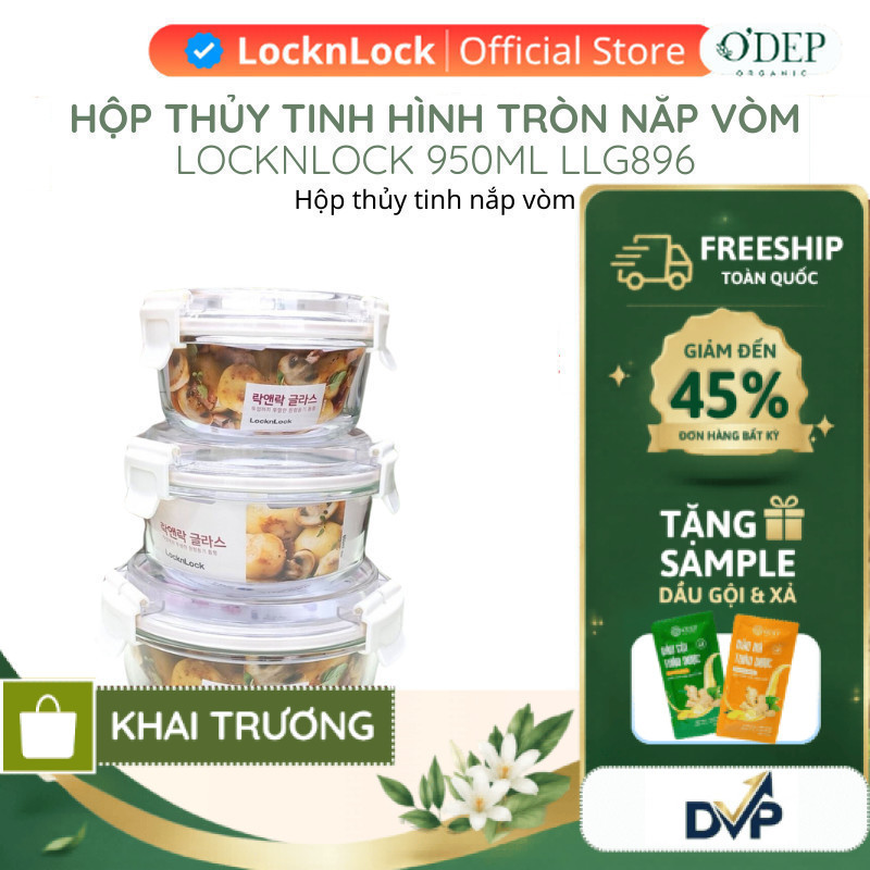 Hộp thủy tinh nắp vòm tritan 950ml Chính hãng LocknLock LLG896 - SHOP DVP