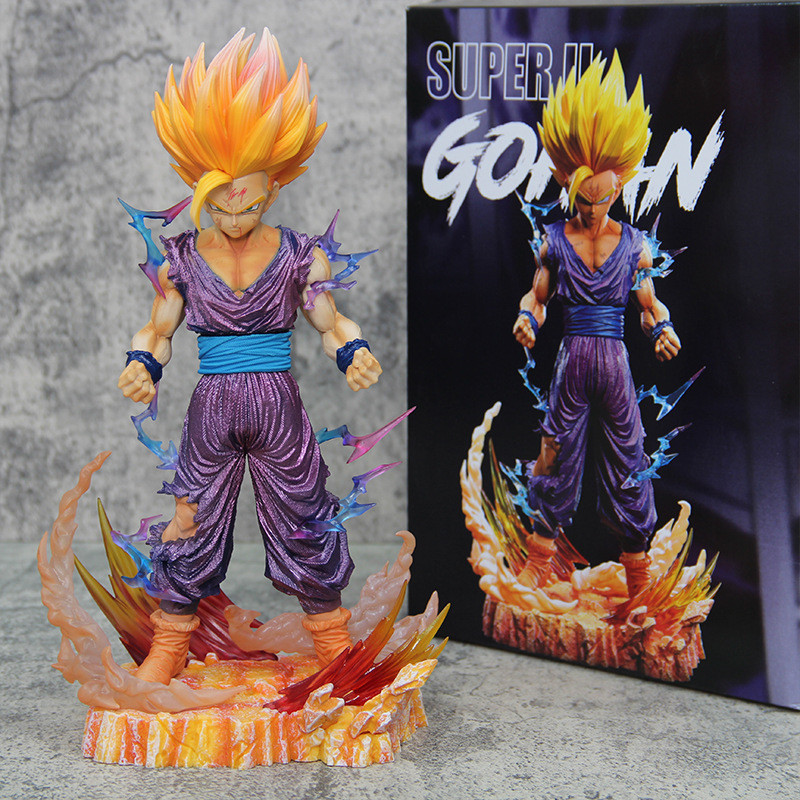 CRBF Dragon Ball Figure Super Saiyan 2 Son Gohan Standing Pose Model Ornament 2D Anime Figure