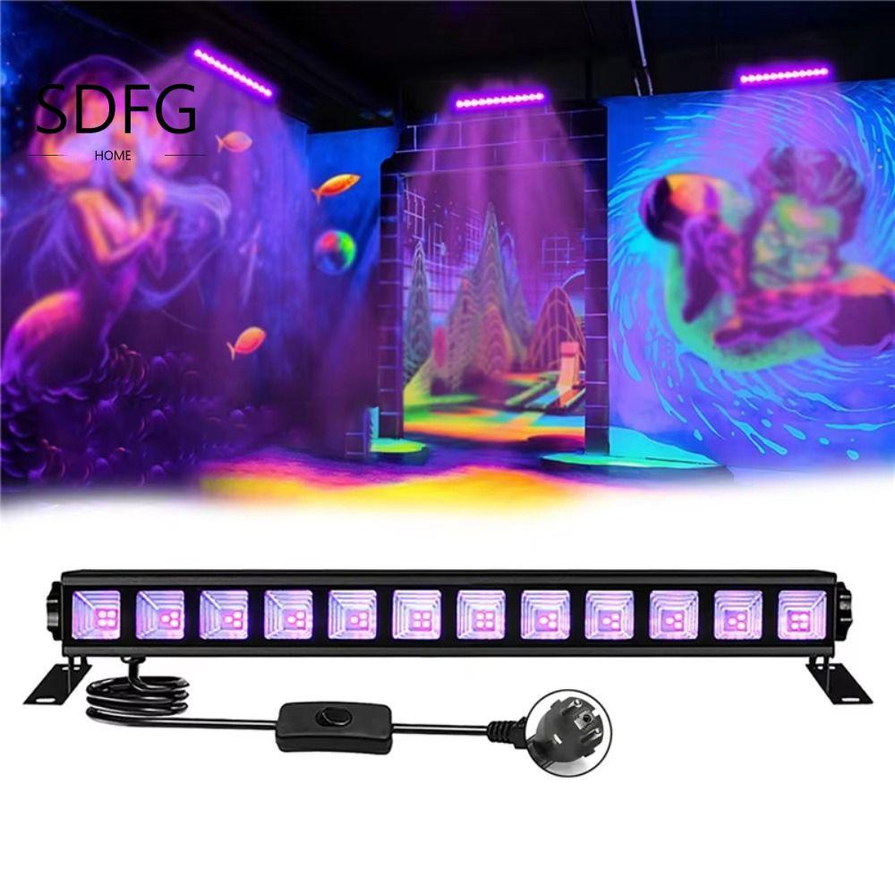 SDFG UV Disco DJ Light, 36W Power Concert LED UV Wall Washer Light, 395nm Blacklight High Light Tran