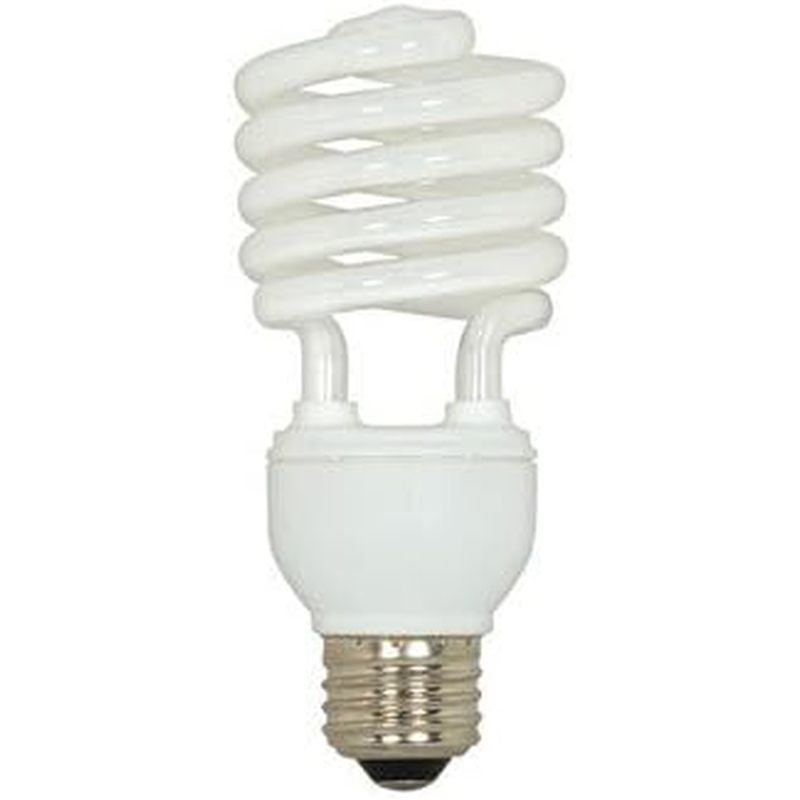 (Gói 6) Satco S7228, 23-Watt Medium Base T2 Mini Spiral, 4100K, 120V, Tương đương với đèn sợi đốt 10