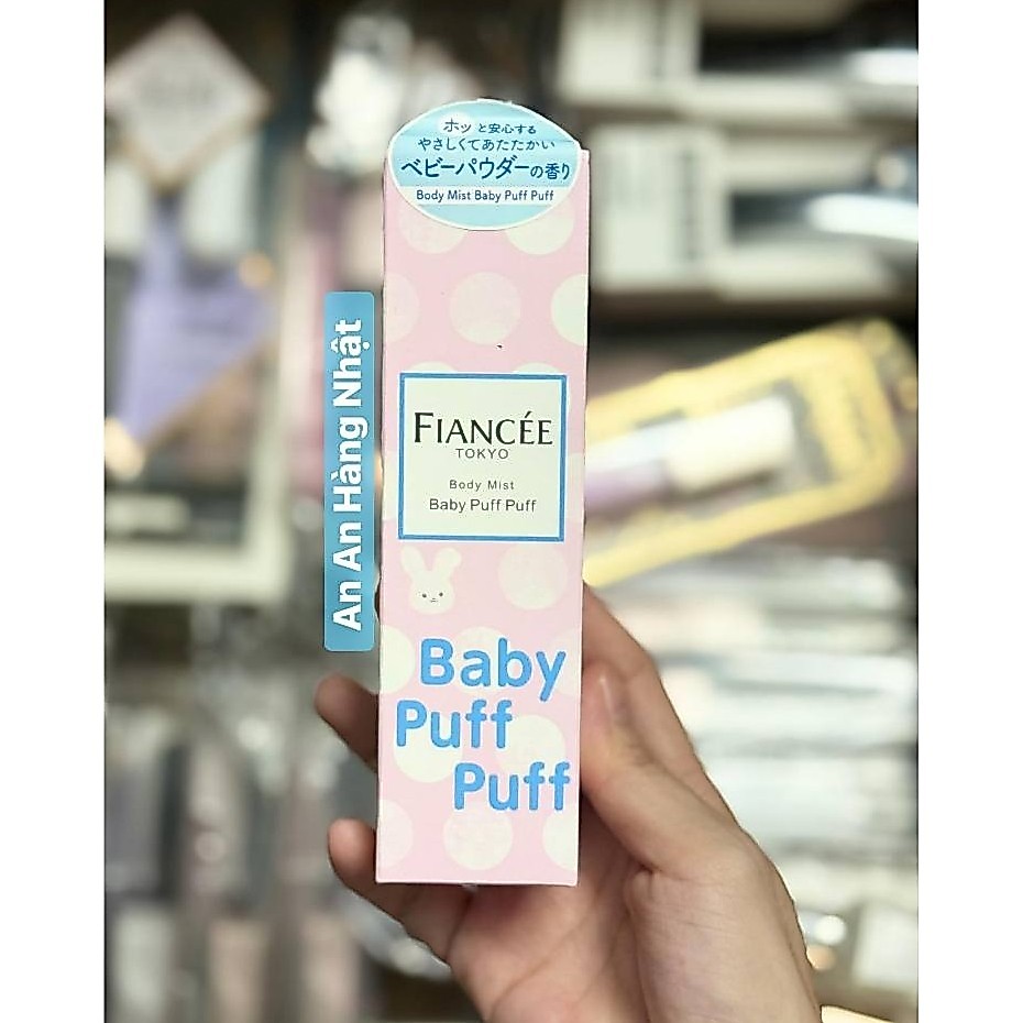 [Hàng sẵn]XỊT THƠM CƠ THỂ BODY MIST FIANCEE 50ML NHẬT BẢN - BABY POWDER [An Chan Japan]]