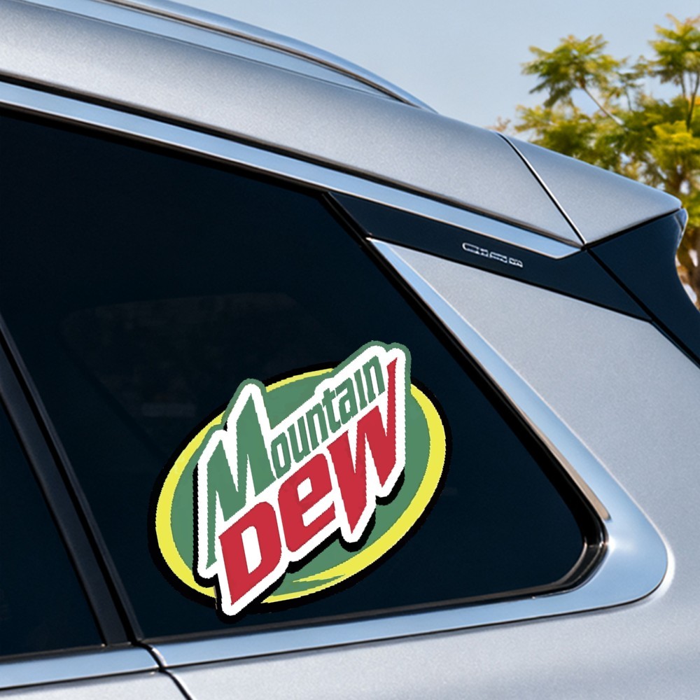 Nhãn dán Mountain DEW chống nước được cá nhân hóa cho tủ lạnh hành lý cửa sổ