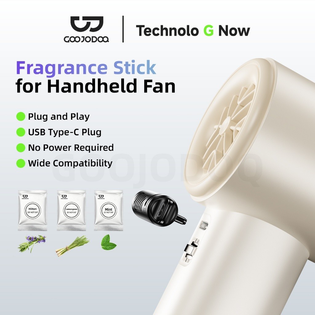 Quạt cầm tay Phụ kiện GOOJODOQ tích hợp bộ khuếch tán hương thơm và tương thích với các loại có giao diện type-c | BigBuy360 - bigbuy360.vn