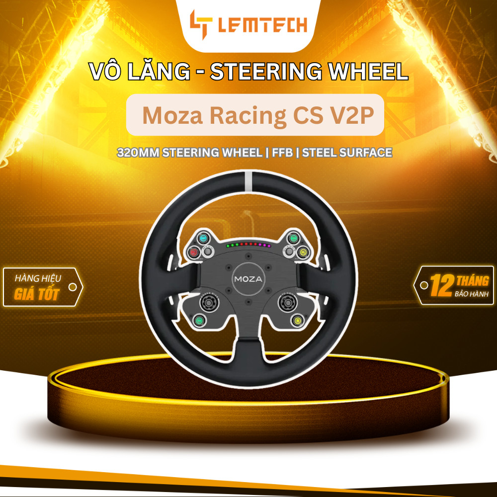 Vô Lăng Moza Racing CS V2P Steering Wheel – Tương Thích PC & PS, Chính hãng