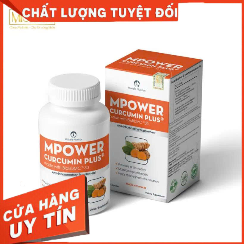 ✅[CHÍNH HÃNG, CHO KIỂM HÀNG] TPBVSK Mpower Curcumin Plus made with BioBDMC™30 tiêu chuẩn Canada (Hộp