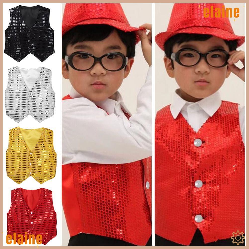 Áo Vest đính sequin ELAINE, Áo ghi lê Hip-hop phong cách thiết kế đính cườm, Áo Vest Sequins Dressy 