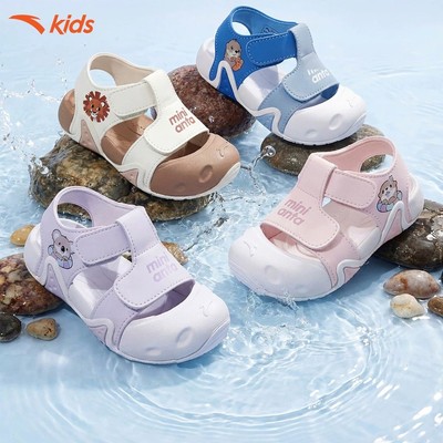 Anta Kids Giày Sandal Trẻ em từ 1-3 tuổi Dép Tập Đi Trẻ Em Đế Mềm, Thoáng Khí size 22-27 3326B0070