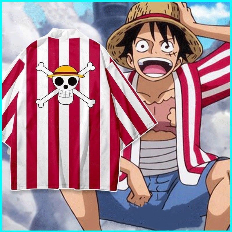 SY3 Luffy One Piece Haori Kimono haori linh mục frock cardigan áo len áo thun cosplay vải YS3