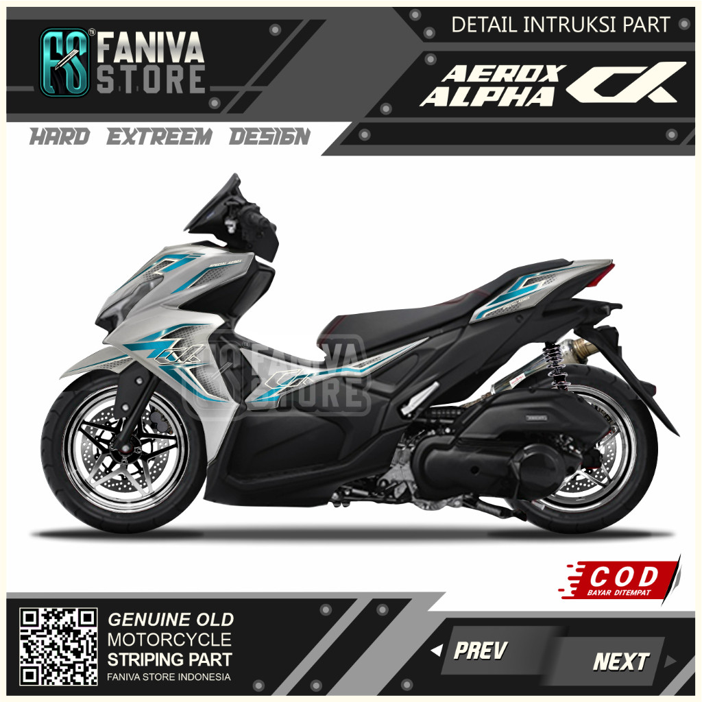 Tem rời NVX V3 mẫu Extrim 2025 chất liệu Decal trong suốt chính hãng EnerSpeed
