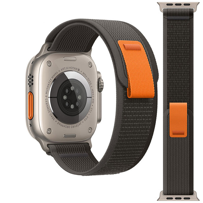 Thích hợp cho dây đeo đồng hồ Apple iwatch8 / S9 / ultra Wild Diameter Loop Type Nylon Apple watch6 