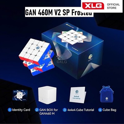 Rubik Gan 460M V2 4x4 SP Frosted Stickerless - Rubik 4 Tầng Nam Châm Mượt Cao Cấp