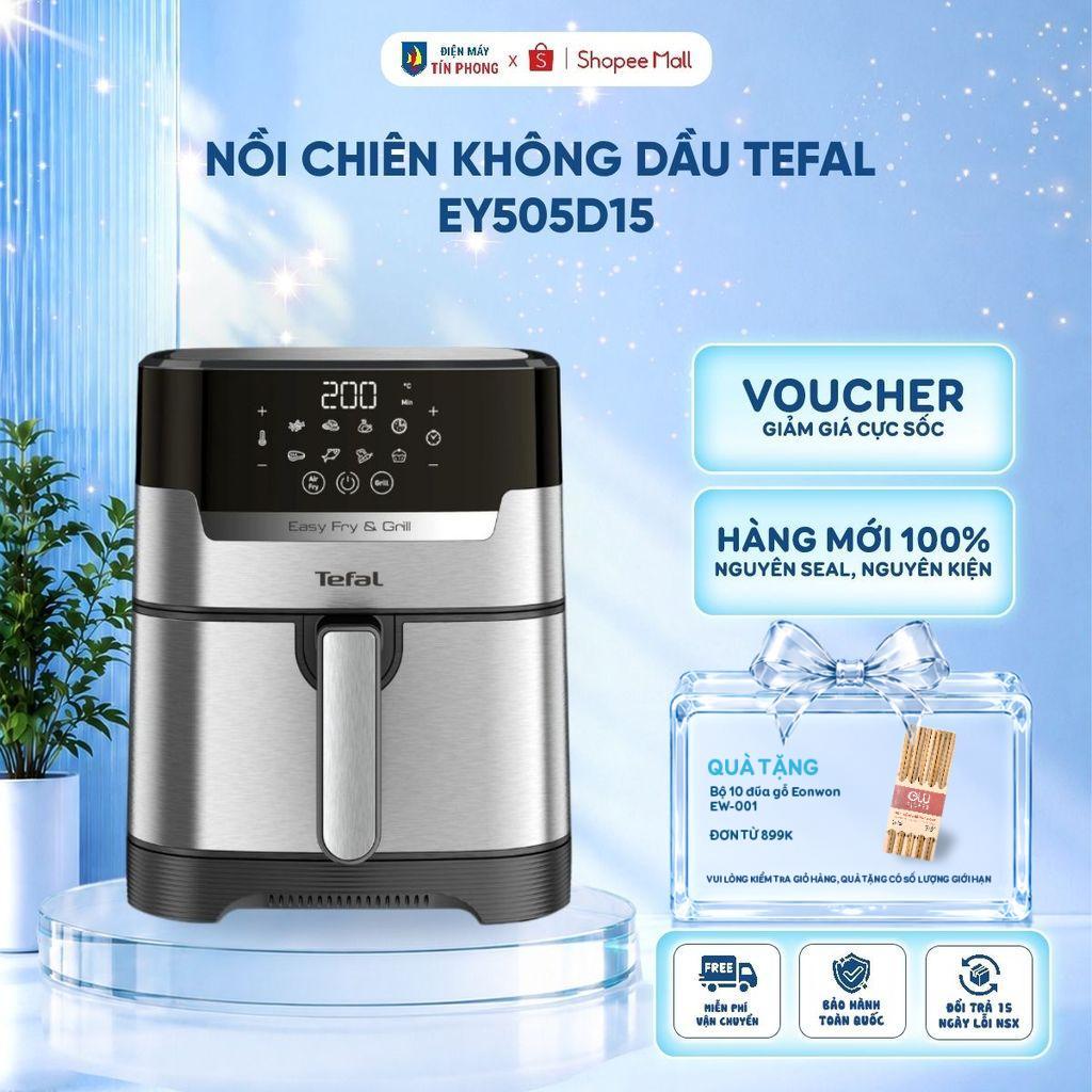 Nồi chiên không dầu Tefal EY505D15 -Dung tích 4.2 Lít - Công nghệ chiên Rapid Air - Hàng chính hãng