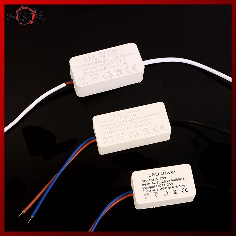 WOADA 1PC 1-3W 3-5W 4-7W 8-12W12-18W 18-24W LED Driver Light Transformer Bộ chuyển đổi nguồn điện kh