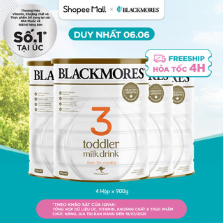 Combo 4 Hộp Sữa Blackmores Toddler Milk Drink số 3 (900g)
