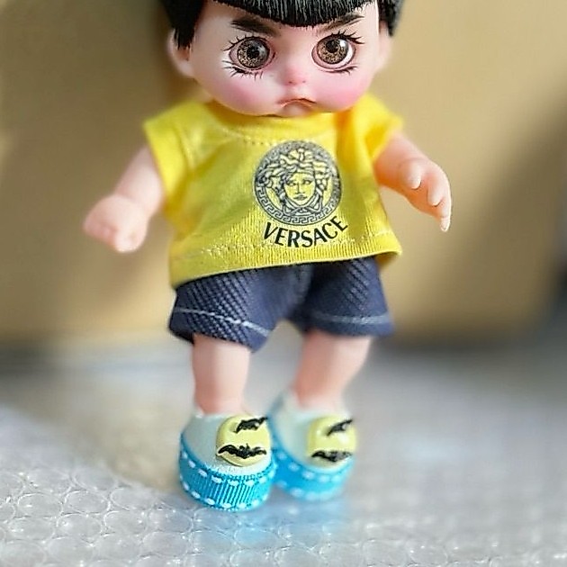 Búp bê 5in bé trai tóc mix màu cá tính.Toy