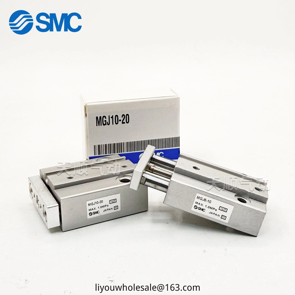 Xi lanh SMC MGJ6-5 / 10 / 15 / MGJ10-5 / 15 / 20-F8B / N / P Mini Ba trục có xi lanh thanh dẫn hướng