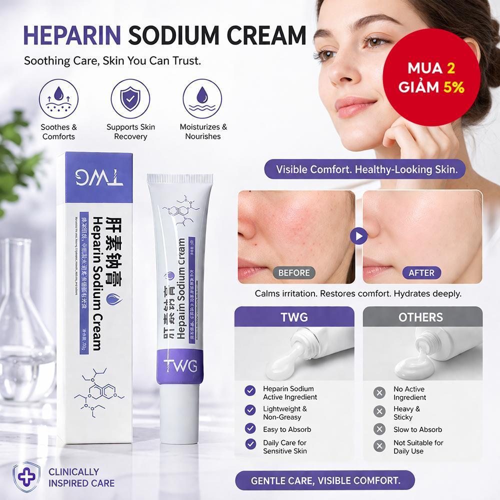 30g Kem Heparin Sodium | Kem Mắt Panda, Dưỡng Ẩm, Lưu Thông Máu, Giảm Mụn Quanh Mắt