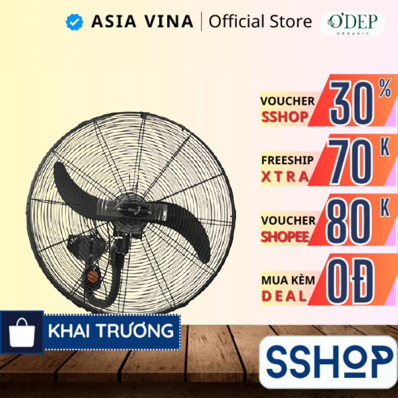 Quạt treo công nghiệp Asia 120W, 3 tốc độ, gió mạnh, dây kéo điều chỉnh L24001-DV0 - SSHOP SSO