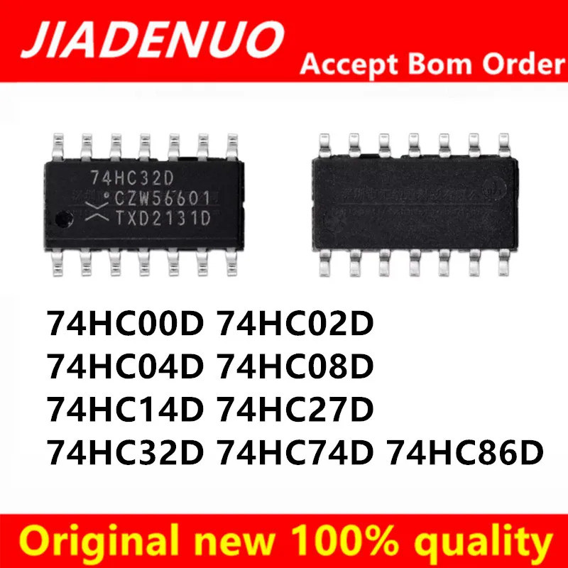 5 CHIẾC 74HC14D 74HC27D 74HC32D 74HC74D 74HC86D SN74HC14DR 74HC00D 74HC02D 74HC04D 74HC08D sop-14 Ch