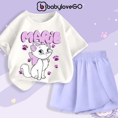 Bộ quần áo bé gái BabyloveGO, set đồ bộ siêu xinh, mềm nhẹ thoáng mát cho bé 1-10 tuổi