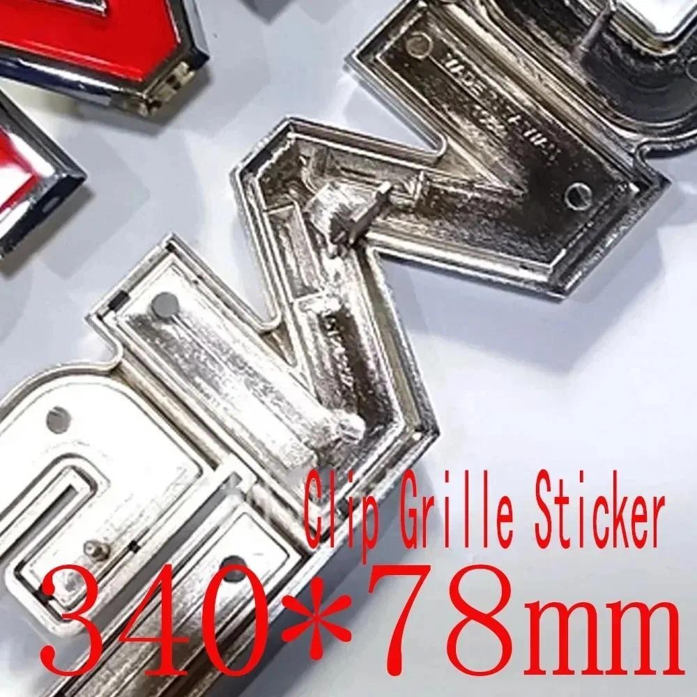 Lưới Tản Nhiệt Cho GMC Miếng Dán 340x78mm Kẹp GMC Biểu Tượng Huy Hiệu Miếng Dán Nướng Trước Miếng Dá