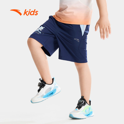 Anta Kids Quần Short Bé Trai từ 3-6 Tuổi Quần Đùi Thể Thao Năng Động, Thoải Mái 3526B9504