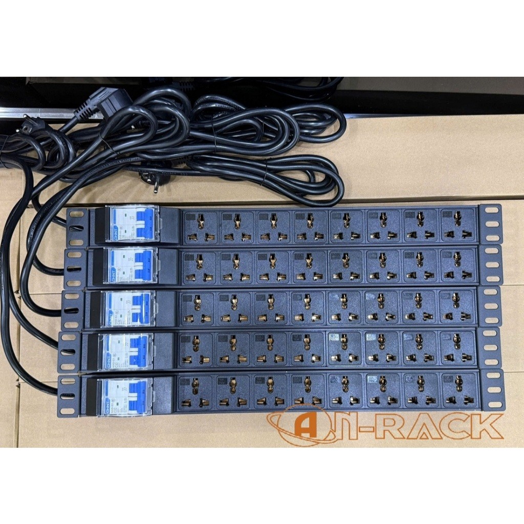 Ổ điện, Thanh nguồn PDU 8 cổng lắp tủ rack chính hãng Anrack..