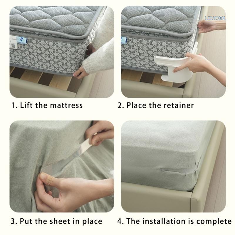 Pack Of 4 Bed Sheet Strap Bed Sheet Holder Clip For AntiSlip & Tidyness Bedding