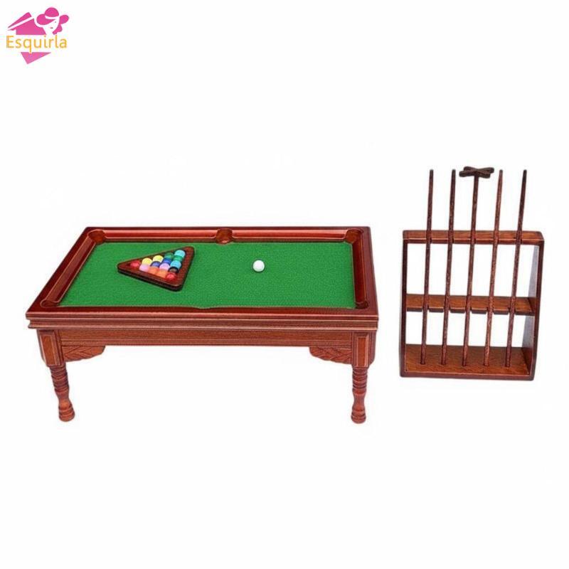 Bàn bi-a tỷ lệ 1: 12 Tay nghề Bộ bàn hồ bơi thu nhỏ dành cho người sưu tập, người sở thích, Diorama