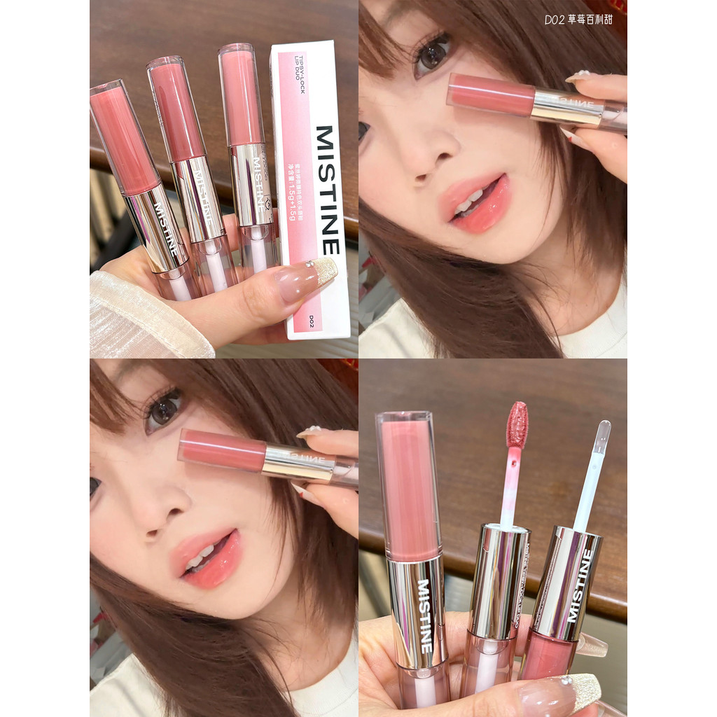 Sản phẩm chính hãng chính hãngMistine Mistine Mistine Hai Đầu Son Bóng Son Bóng Gương Khỏa Thân Bóng
